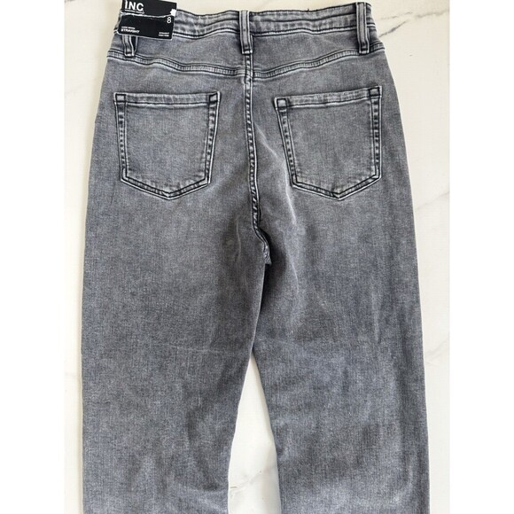 I.n.c. Concepts Women's Distressed High-Rise Straight-Leg Jeans core denim 8/29 - Picture 16 of 16